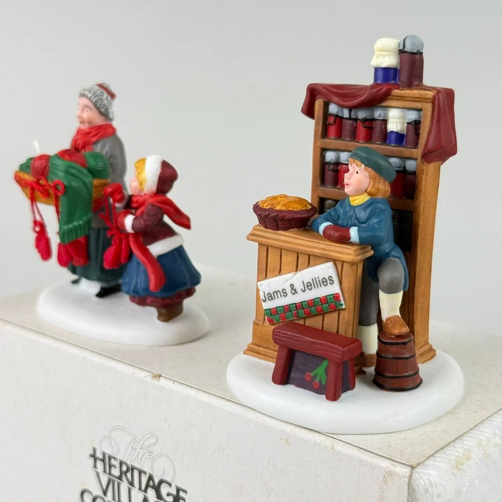 Dept 56 Heritage Village Christmas Bazaar Woolens‎ & Preserves #56595 NOS